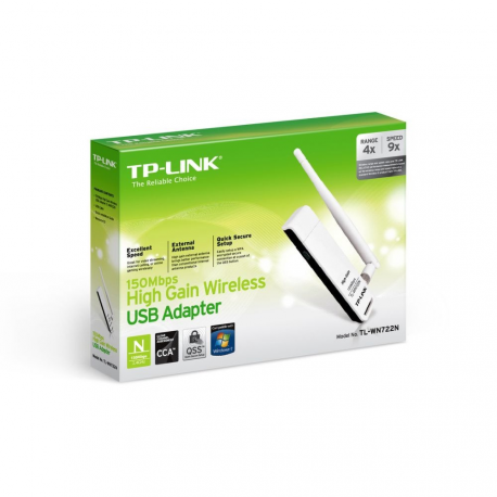 TP-Link TL-WN722N - Network adapter - USB 2.0 - 802.11b/g/n - 7