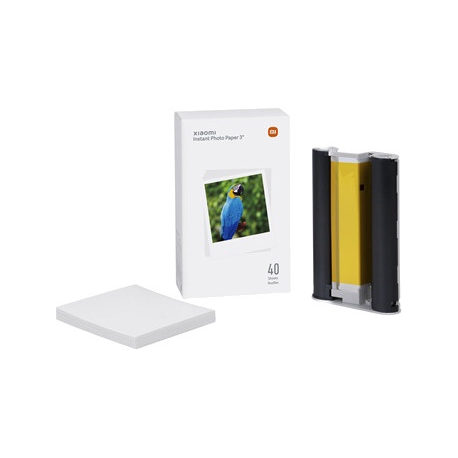 Xiaomi Instant Photo Printer 1S Set - Printer - colour - dye sublimation - 100 x 148 mm up to 1 min/page (colour) - capacity: 20 sheets - Wi-Fi(n) - 3