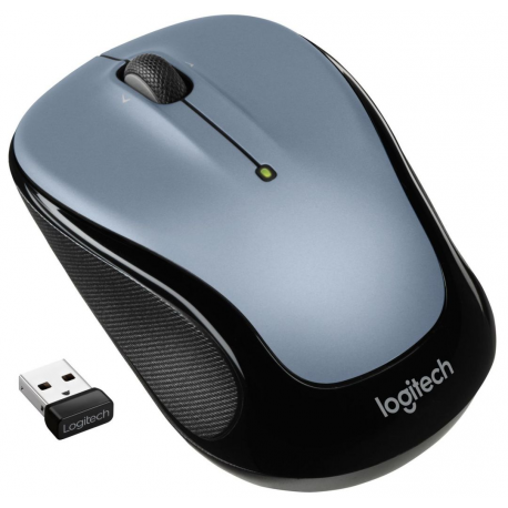 Logitech M325s - Mouse - right and left-handed - optical - 5 buttons - wireless - 2.4 GHz - USB wireless receiver - grey - 0