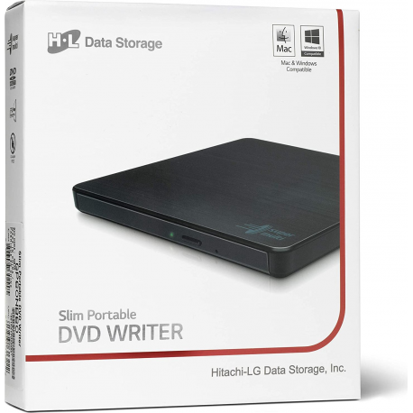 Hitachi-LG Data Storage GP60NB60 - Disk drive - DVD±RW (±R DL) / DVD-RAM - 8x - USB 2.0 - external - 4