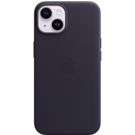 Apple - Back cover for mobile phone - MagSafe compatibility - leather - ink - for iPhone 14 - 1
