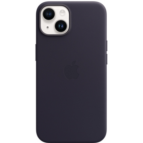 Apple - Back cover for mobile phone - MagSafe compatibility - leather - ink - for iPhone 14 - 3
