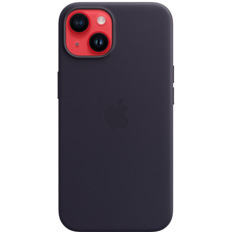 Apple - Back cover for mobile phone - MagSafe compatibility - leather - ink - for iPhone 14 - 4
