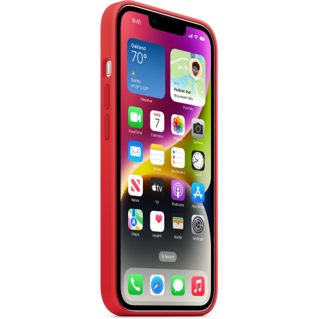 Apple - (PRODUCT) RED - back cover for mobile phone - MagSafe compatibility - silicone - red - for iPhone 14 - 6