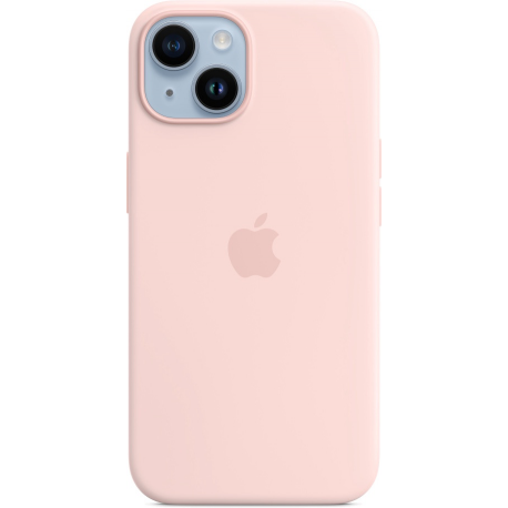 Apple - Back cover for mobile phone - MagSafe compatibility - silicone - chalk pink - for iPhone 14 - 0