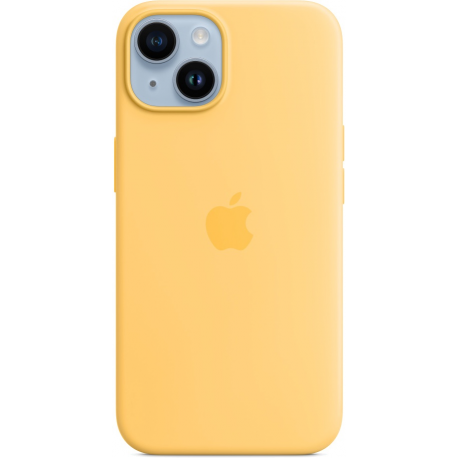 Apple - Back cover for mobile phone - MagSafe compatibility - silicone - sunglow - for iPhone 14 - 0