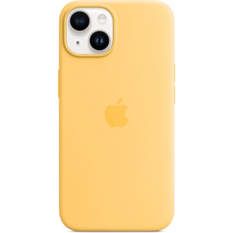 Apple - Back cover for mobile phone - MagSafe compatibility - silicone - sunglow - for iPhone 14 - 3