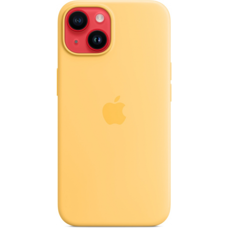 Apple - Back cover for mobile phone - MagSafe compatibility - silicone - sunglow - for iPhone 14 - 4