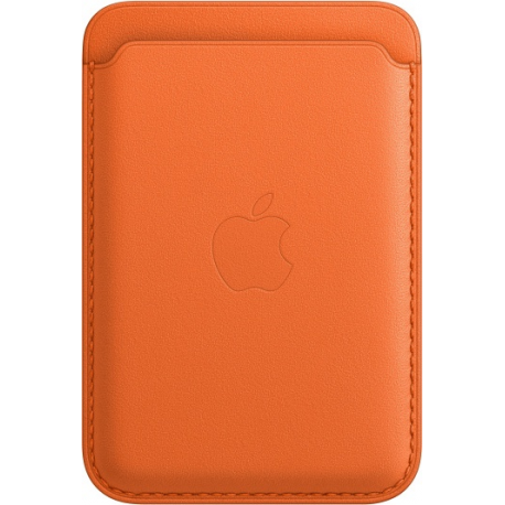 Apple - Wallet for mobile phone  /  credit card - with MagSafe - leather - orange - for iPhone 12, 13, 14 - 0