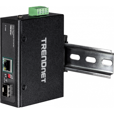 TRENDnet TI-UF11SFP - Fibre media converter - GigE - 10Base-T, 100Base-TX, 1000Base-T - RJ-45 / SFP (mini-GBIC) - up to 40 km - 5