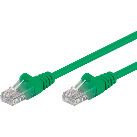 MicroConnect - Network cable - RJ-45 (M) to RJ-45 (M) - 25 cm - 6 mm - UTP - CAT 6 - round, stranded - green - 0