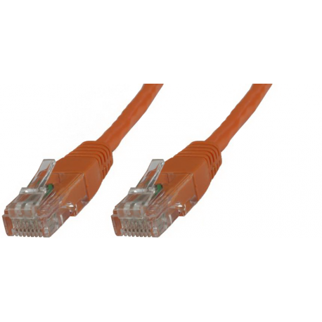 MicroConnect - Network cable - RJ-45 (M) to RJ-45 (M) - 25 cm - 6 mm - UTP - CAT 6 - round, snagless, stranded - orange - 0