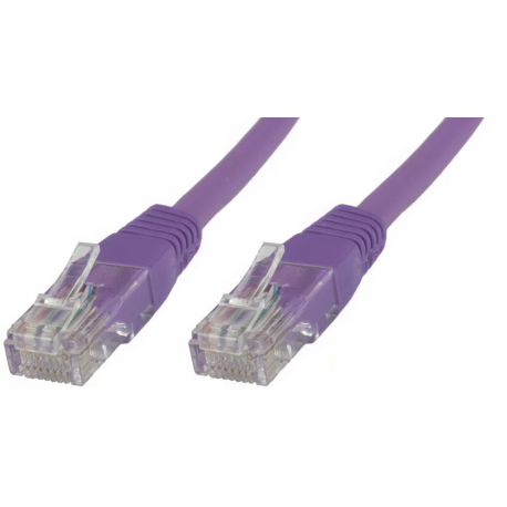 MicroConnect - Network cable - RJ-45 (M) to RJ-45 (M) - 25 cm - 6 mm - UTP - CAT 6 - round, snagless, stranded - purple - 0