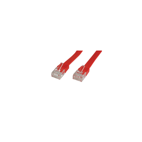 MicroConnect UltraFlat - Network cable - RJ-45 (M) to RJ-45 (M) - 1 m - UTP - CAT 6 - booted, flat - red - 0