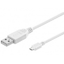 MicroConnect - USB cable - Micro-USB Type B (M) to USB (M) - 1 m - white