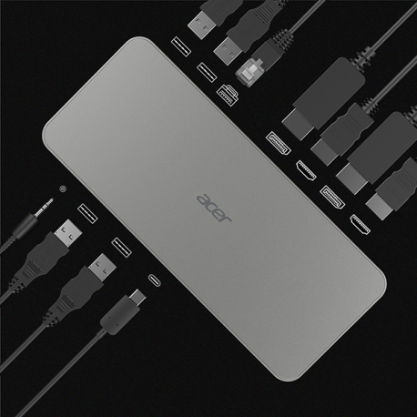 Acer Dock II D501 - Docking station - USB-C - HDMI, DP - GigE - 13
