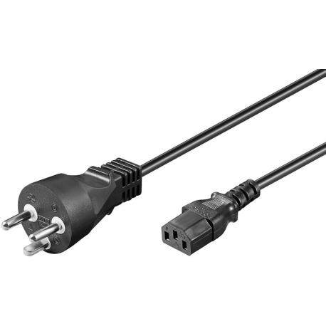 MicroConnect - Power cable - Type K (M) to IEC 60320 C13 - AC 250 V - 10 A - 50 cm - black - 0