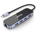 Unitek uHUB H6 D1084A - docking station - USB-C - HDMI - 1GbE