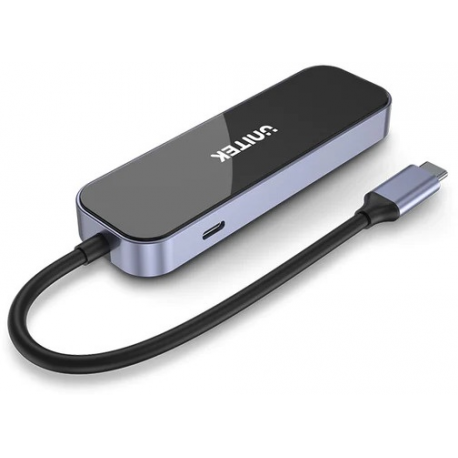 Unitek uHUB H6 D1084A - docking station - USB-C - HDMI - 1GbE - 1
