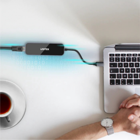 Unitek uHUB H6 D1084A - docking station - USB-C - HDMI - 1GbE - 6