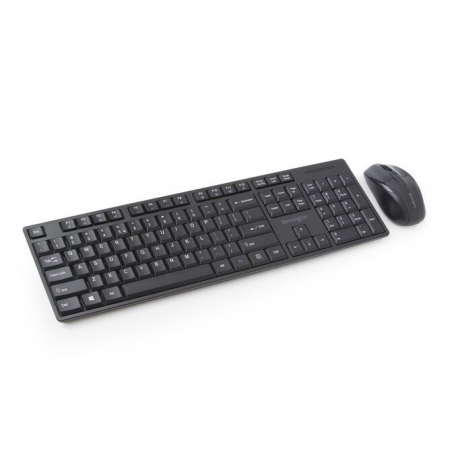 Kensington Pro Fit Low-Profile Desktop Set - Keyboard and mouse set - wireless - 2.4 GHz - German - black - 5