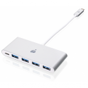 IOGEAR GUH3C4PD USB-C - Hub - 4 x SuperSpeed USB 3.0 - desktop