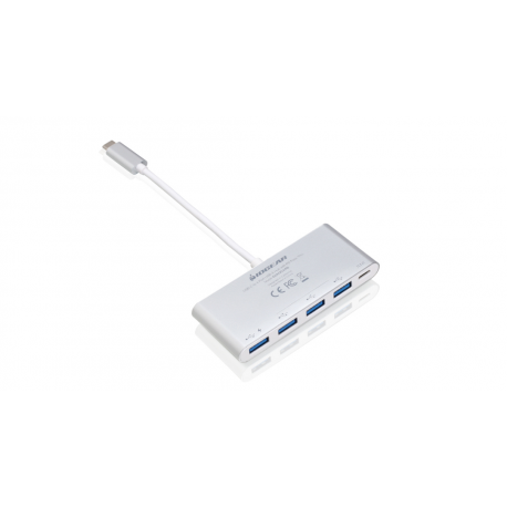 IOGEAR GUH3C4PD USB-C - Hub - 4 x SuperSpeed USB 3.0 - desktop - 1