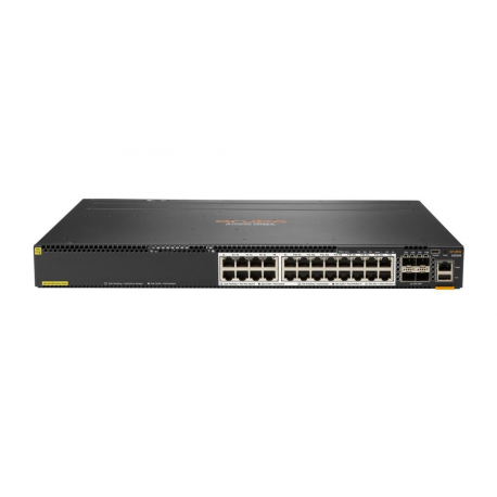 HPE Aruba 6300M - Switch - L3 - Managed - 24 x 1/2.5/5/10GBase-T + 4 x 1 Gigabit / 10 Gigabit / 25 Gigabit / 50 Gigabit SFP56 (uplink / stacking) - front and side to back - rack-mountable - PoE+ (1440 W) - 0