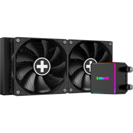 Xilence Performance X Series LQ240PRO - Processor liquid cooling system - (for: LGA1156, LGA1155, LGA2011, LGA1150, LGA1151, AM4, LGA2066, LGA1200, LGA1700, AM5) - copper - 120 mm - black - 0