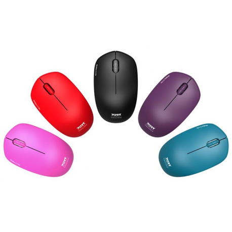 PORT Connect Collection - Mouse - optical - 3 buttons - wireless - 2.4 GHz - USB wireless receiver - graphite - 4