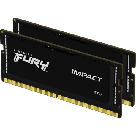 Kingston FURY Impact - DDR5 - kit - 32 GB: 2 x 16 GB - SO-DIMM 262-pin - 5600 MHz  /  PC5-44800 - CL40 - 1.1 V - unbuffered - on-die ECC - 1