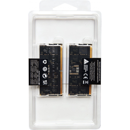 Kingston FURY Impact - DDR5 - kit - 32 GB: 2 x 16 GB - SO-DIMM 262-pin - 5600 MHz  /  PC5-44800 - CL40 - 1.1 V - unbuffered - on-die ECC - 3