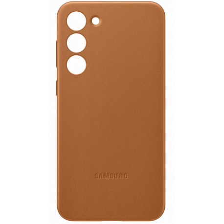 Samsung EF-VS916 - Back cover for mobile phone - genuine leather - camel - for Galaxy S23+ - 1