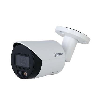 Dahua WizSense 2 Series DH-IPC-HFW2449S-S-IL - Network surveillance camera - bullet - outdoor - dustproof  /  waterproof - colour (Day&Night) - 4 MP - 2688 x 1520 - 720p, 1080p - M12 mount - fixed iris - fixed focal - audio - LAN 10 / 100 - MJPEG, H.264, H.265, H.265+, H.264+, H.264B, H.264H - DC 12 V  /  PoE - 1