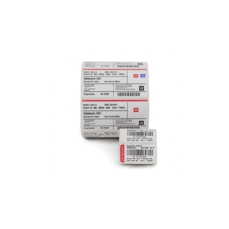 Zebra IQ Color 2000D - Adhesive - bright white, blue box / red box / red stripe - 101.6 x 50.8 mm 50 label(s) (1 roll(s) x 50) labels - for Zebra 110, 140, 220, Z4Mplus, Z6MPlus, ZM400, ZM600; Xi Series 140, 170; Z Series ZM600 - 1