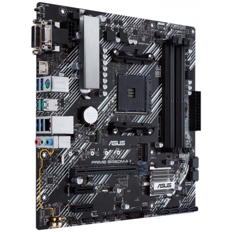 ASUS PRIME B450M-A II - Motherboard - micro ATX - Socket AM4 - AMD B450 Chipset - USB 3.2 Gen 1, USB 3.2 Gen 2 - Gigabit LAN - onboard graphics (CPU required) - HD Audio (8-channel) - 3