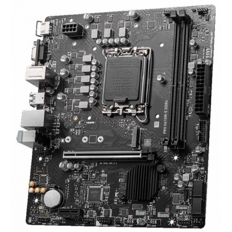 MSI PRO H610M-E DDR4 - Motherboard - micro ATX - LGA1700 Socket - H610 Chipset - USB 3.2 Gen 1 - Gigabit LAN - onboard graphics (CPU required) - HD Audio (8-channel) - 2