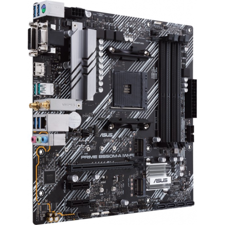 ASUS PRIME B550M-A - Motherboard - micro ATX - Socket AM4 - AMD B550 Chipset - USB 3.2 Gen 1, USB 3.2 Gen 2 - Gigabit LAN - onboard graphics (CPU required) - HD Audio (8-channel) - 5