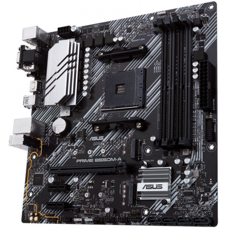ASUS PRIME B550M-A - Motherboard - micro ATX - Socket AM4 - AMD B550 Chipset - USB 3.2 Gen 1, USB 3.2 Gen 2 - Gigabit LAN - onboard graphics (CPU required) - HD Audio (8-channel) - 7