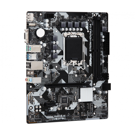 ASRock B760M-HDV / M.2 D4 - Motherboard - micro ATX - LGA1700 Socket - B760 Chipset - USB-C 3.2 Gen 1, USB 3.2 Gen 1 - Gigabit LAN - onboard graphics (CPU required) - HD Audio (8-channel) - 2