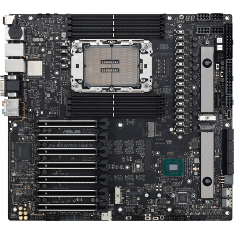 ASUS PRO WS W790E-SAGE SE - Motherboard - SSI EEB - LGA4677 Socket-E - W790 Chipset - USB 3.2 Gen 1, USB 3.2 Gen 2x2, USB-C 3.2 Gen2, USB-C 3.2 Gen 2x2 - 10 Gigabit LAN, Gigabit LAN - HD Audio (8-channel) - 1