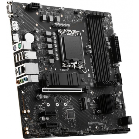 MSI PRO B760M-P - Motherboard - micro ATX - LGA1700 Socket - B760 Chipset - USB 3.2 Gen 1, USB-C 3.2 Gen2 - Gigabit LAN - onboard graphics (CPU required) - HD Audio (8-channel) - 1