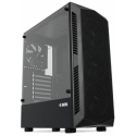 iBOX LUPUS 27 - Tower gaming - ATX - windowed side panel (tempered glass) - no power supply - black - USB/Audio