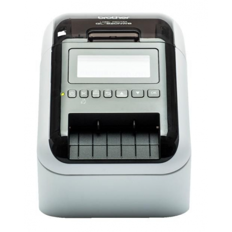 Brother QL-820NWB - Label printer - two-colour (monochrome) - direct thermal - Roll (6.2 cm) - 300 x 600 dpi - up to 110 labels / min - USB 2.0, LAN, Wi-Fi(n), USB host, Bluetooth 2.1 EDR - cutter - white, brilliant black - 0