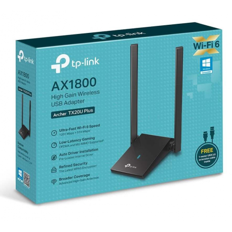TP-Link Archer TX20U plus V1 - Network adapter - USB 3.0 - 802.11ax - 4
