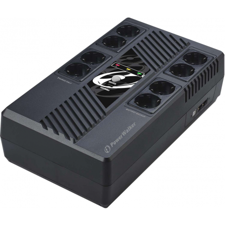 POWERWALKER UPS Line-Interactive 800VA MS 8x FR RJ45 in/out USB HID USB charger - 1