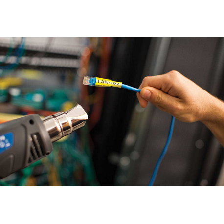 Brother HSe-631E - Black on yellow - Roll (1.12 cm x 1.5 m) 1 cassette(s) hanging box - heat shrink tube tape - for P-Touch PT-D800W, PT-E300, PT-E300VP, PT-E550WVP, PT-P700, PT-P750W, PT-P900W, PT-P950NW - 1