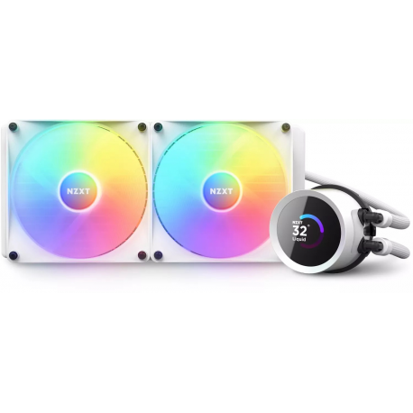 NZXT Kraken 280 RGB - Processor liquid cooling system - (for: AM4, TR4, sTRX4, LGA1200, LGA1700, AM5, LGA115x Socket) - copper - 140 mm - matt white - 3