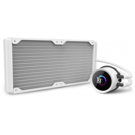 NZXT Kraken 280 RGB - Processor liquid cooling system - (for: AM4, TR4, sTRX4, LGA1200, LGA1700, AM5, LGA115x Socket) - copper - 140 mm - matt white - 6