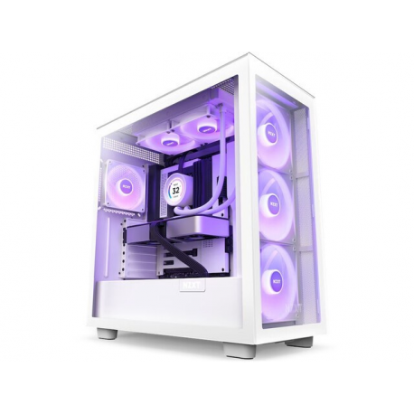NZXT Kraken Elite 240 RGB - Processor liquid cooling system - with LCD display - (for: AM4, LGA1200, LGA1700, AM5, LGA115x Socket) - copper - 120 mm - matt white - 1